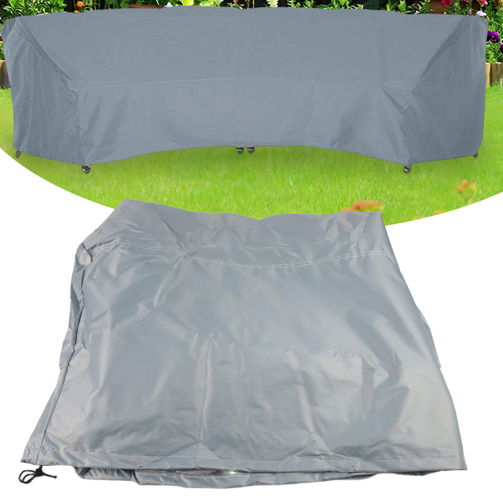 Outdoor Furniture Year Round - Sarung Sofa Lengkung 210D Penutup Furnitur
