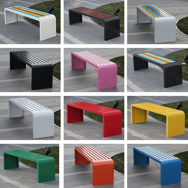 Outdoor Furniture Bench - Bangku taman panjang dari baja gulung