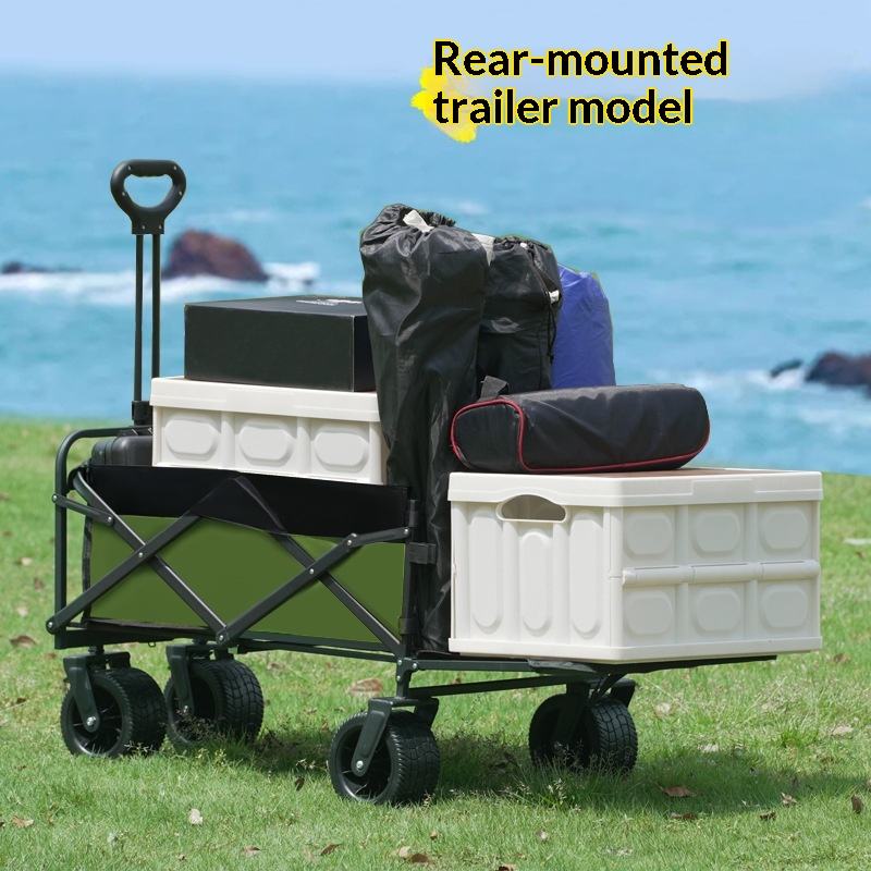 Outdoor Furniture With Storage - Gerobak Utilitas Camping Roda Empat Lipat