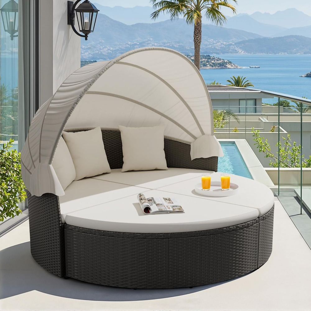 Outdoor Furniture For Sale - Sofa Daybed Bulat untuk Teras Luar