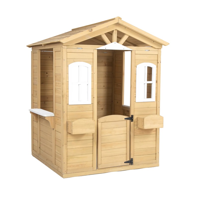 Outdoor Furniture Kids - Rumah Mainan Kayu Solid Klasik Modern