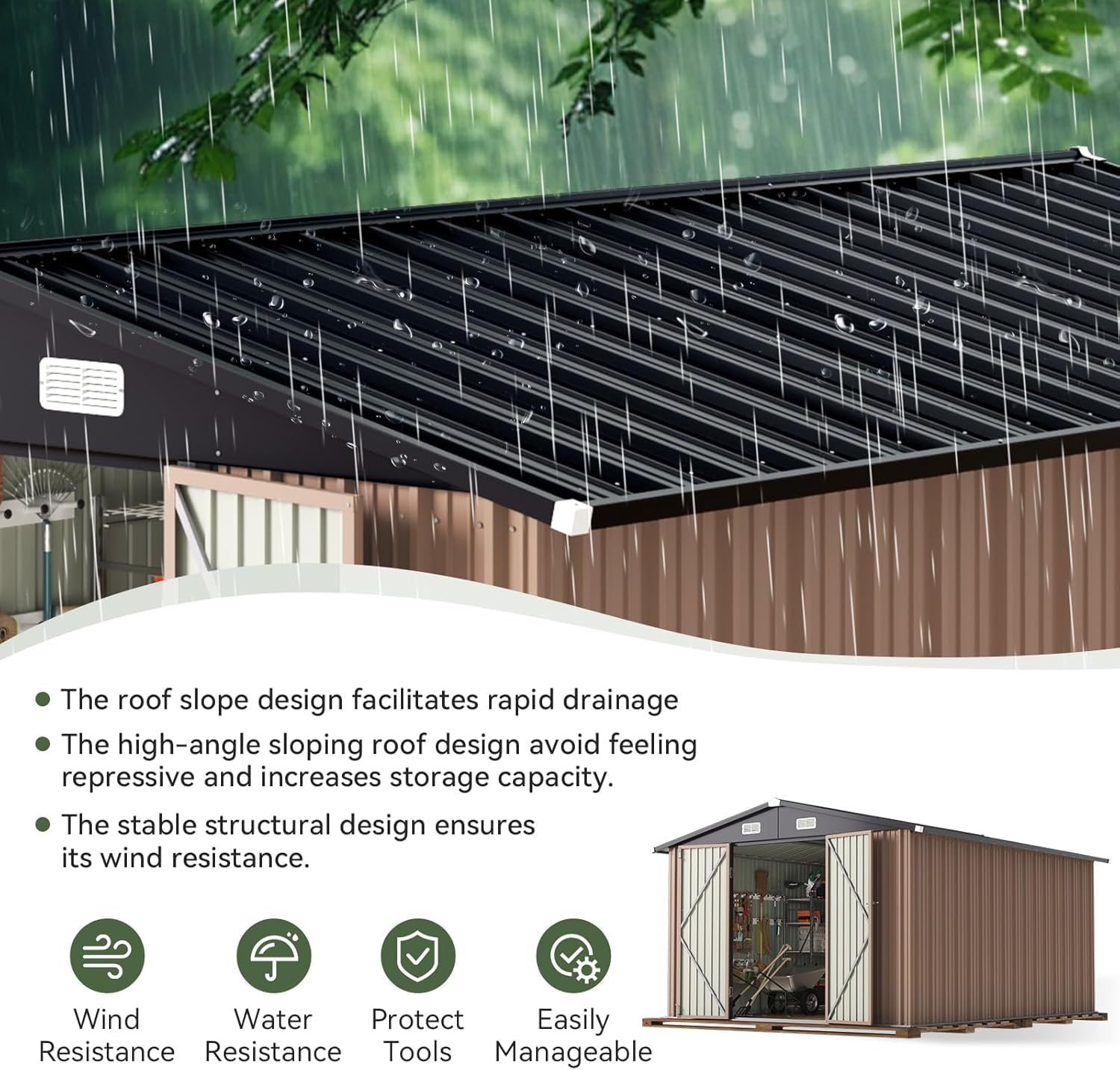Outdoor Furniture With Storage - Gudang Penyimpanan Luar Ruangan 12 x