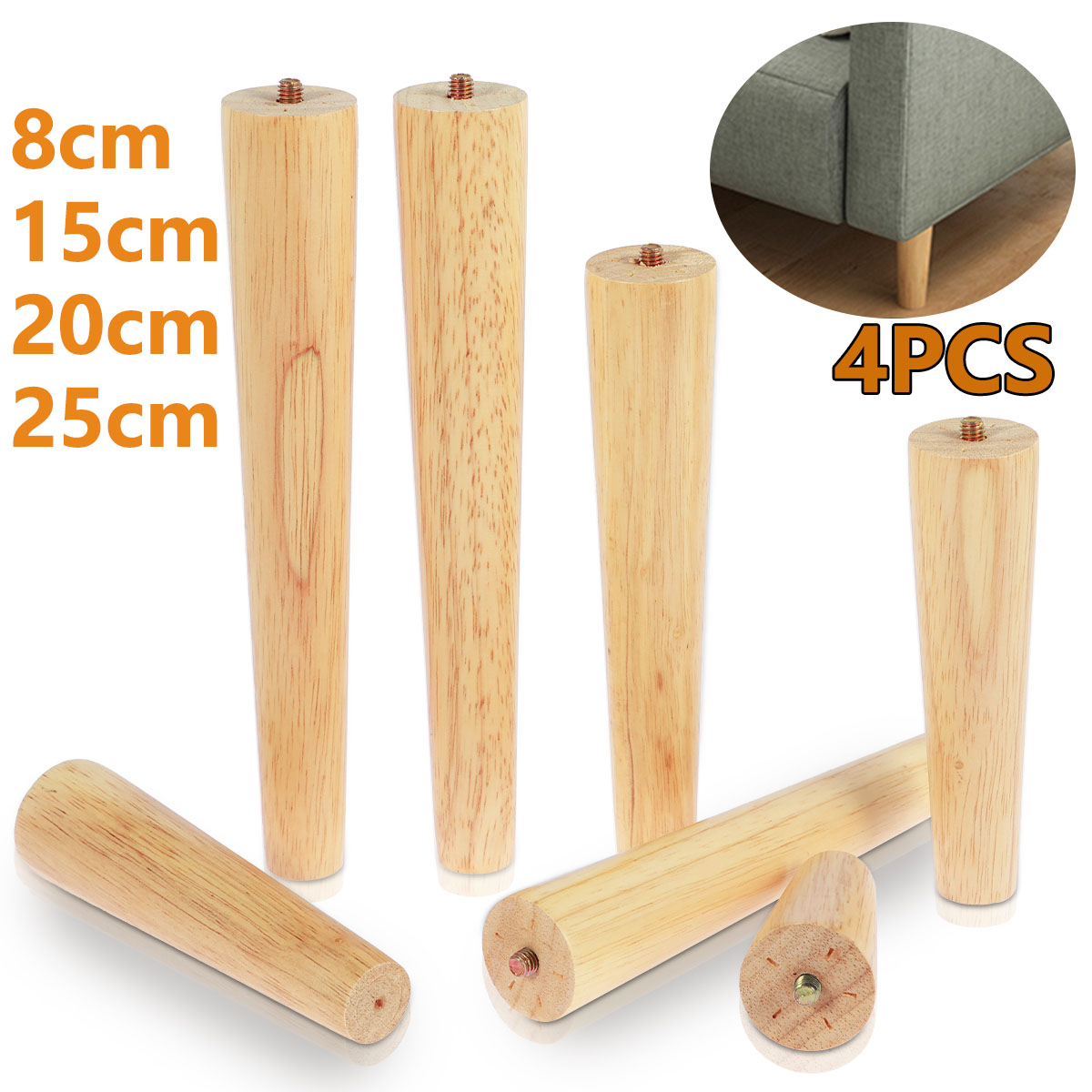 Adirondack Chair Wood - Kaki furnitur kayu Solid, 4 buah