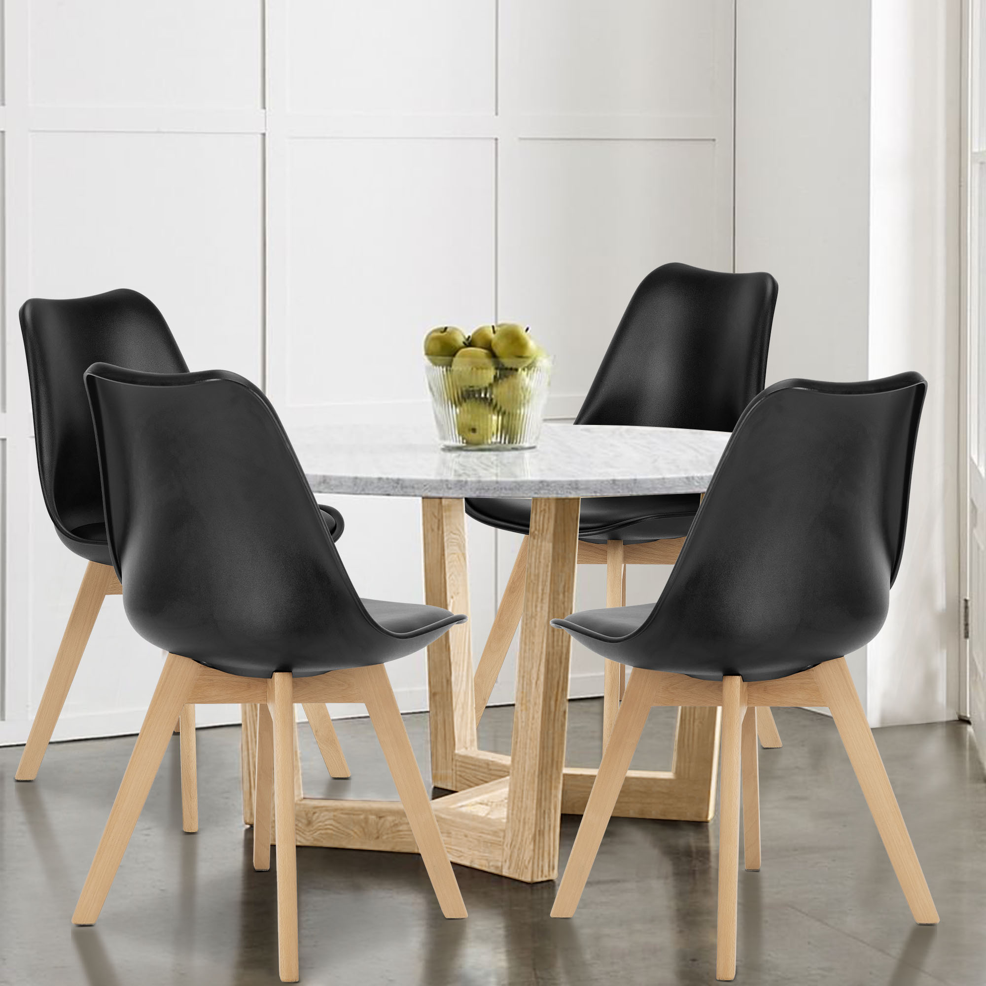 JHK Set kursi makan kulit PU 4 - Adirondack Chair Wood ulasan dan harga