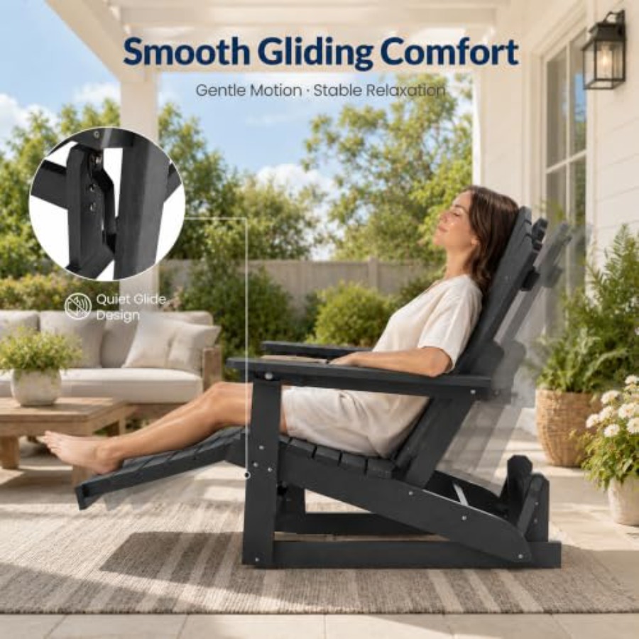 Kursi Glider Adirondack dengan - Adirondack Chair Wood ulasan dan harga