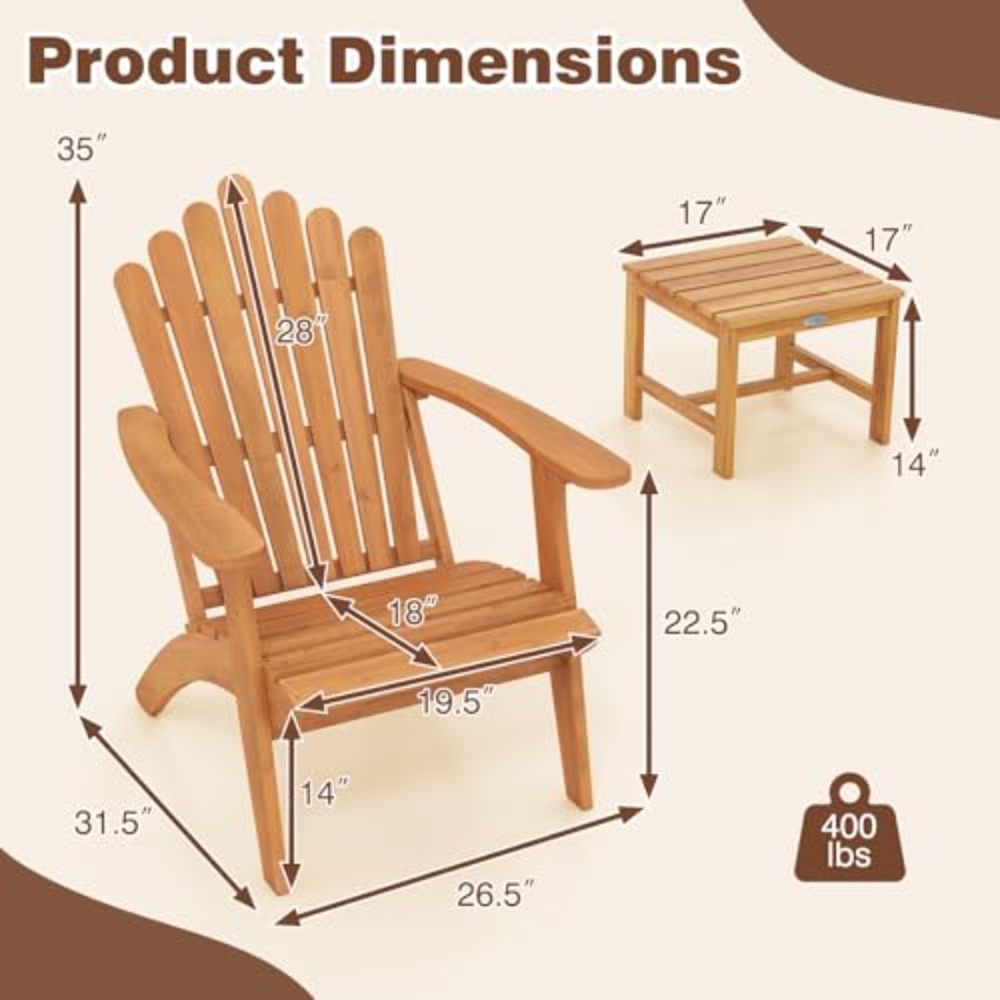Set Kursi Adirondack 2 buah de - Adirondack Chair Wood ulasan dan harga
