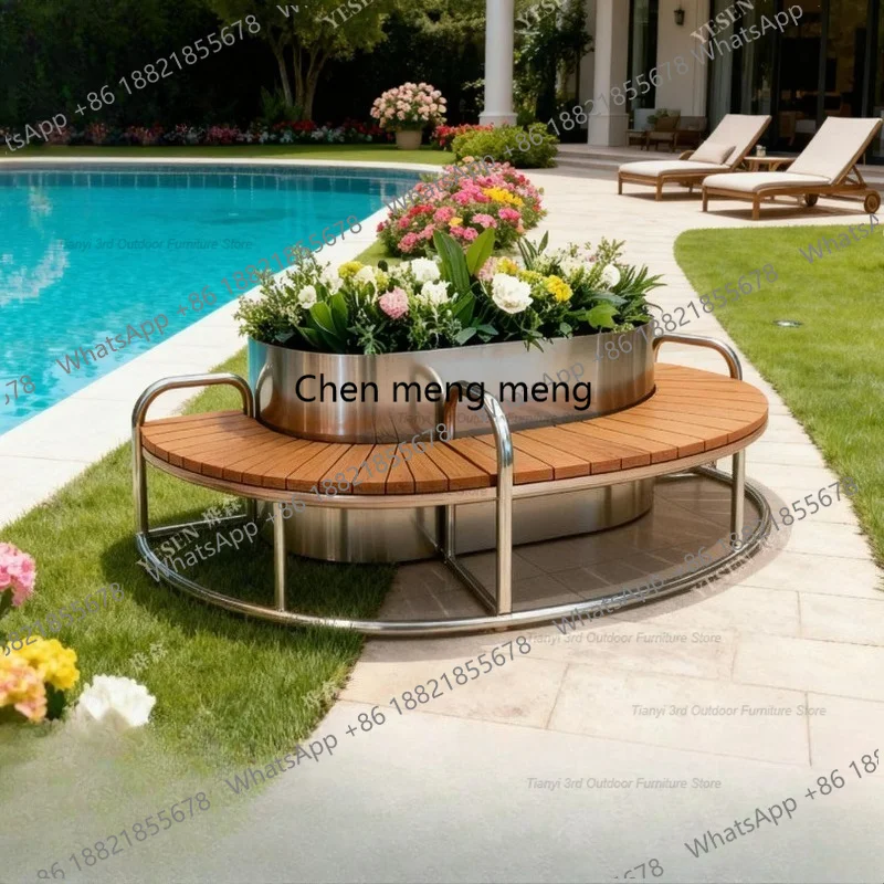Kotak Bunga Stainless Steel D8 - Outdoor Furniture Bench ulasan dan harga