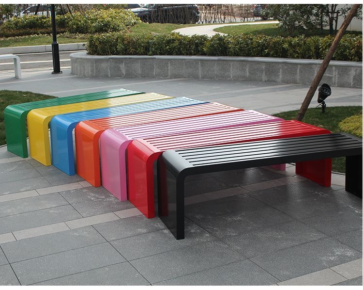 Bangku taman panjang dari baja - Outdoor Furniture Bench ulasan dan harga
