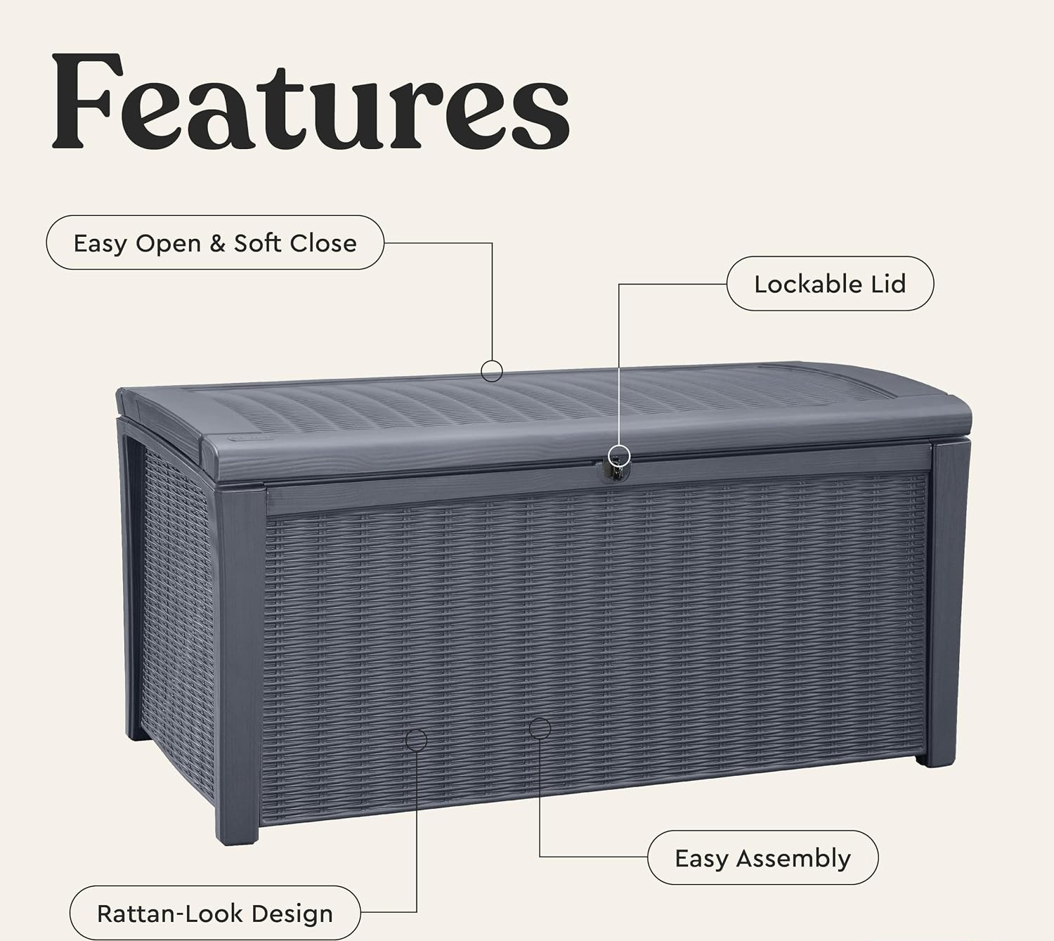 Kotak Penyimpanan Luar Ruangan - Outdoor Furniture Bench ulasan dan harga