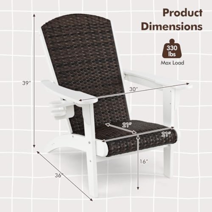Kursi Adirondack Anyaman Rotan - Adirondack Chair Wood ulasan dan harga