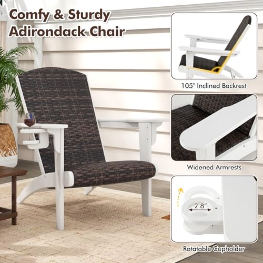 Kursi Adirondack Anyaman Rotan - Adirondack Chair Wood ulasan dan harga