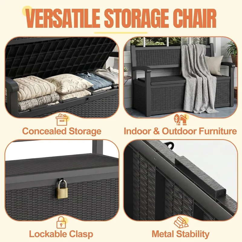 Kotak Penyimpanan Dek Luar Rua - Outdoor Furniture Bench ulasan dan harga