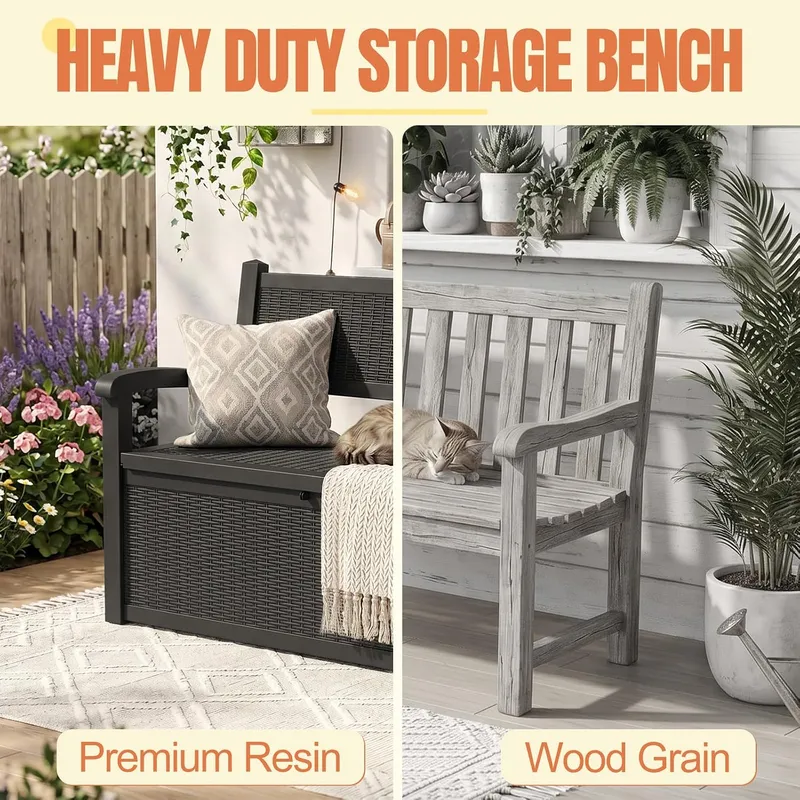 Kotak Penyimpanan Dek Luar Rua - Outdoor Furniture Bench ulasan dan harga